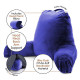 Large Reading & TV Bed Rest Pillow +2 Neck & Lumbar Pillows, W/Pocket-Royal Blue