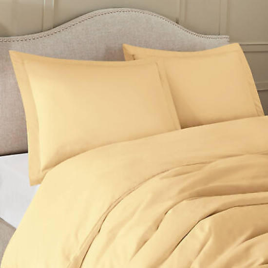 Duvet Cover Set Soft Brushed Comforter Cover W/Pillow Sham, Camel - King