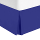 Hotel Luxury Pleated Tailored Bed Skirt - 14” Drop Dust Ruffle, King -Royal Blue