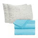 Set of 4 Piece Hotel Luxury Bed Sheet Set and 2 Hypoallergenic Bamboo Pillows