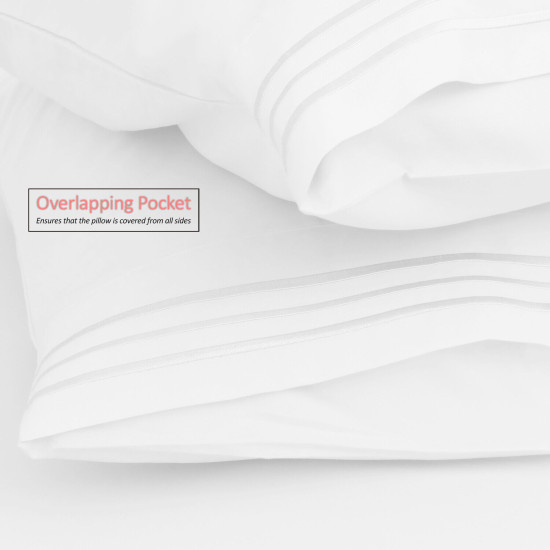 Set of 4 Piece Hotel Luxury Bed Sheet Set and 2 Hypoallergenic Bamboo Pillows