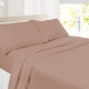Set of 4 Piece Hotel Luxury Bed Sheet Set and 2 Hypoallergenic Bamboo Pillows