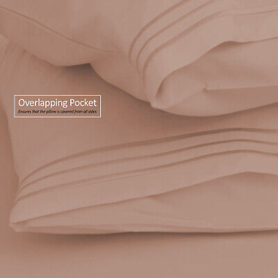 Set of 4 Piece Hotel Luxury Bed Sheet Set and 2 Hypoallergenic Bamboo Pillows