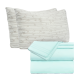 Set of 4 Piece Hotel Luxury Bed Sheet Set and 2 Hypoallergenic Bamboo Pillows
