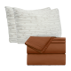 Set of 4 Piece Hotel Luxury Bed Sheet Set and 2 Hypoallergenic Bamboo Pillows