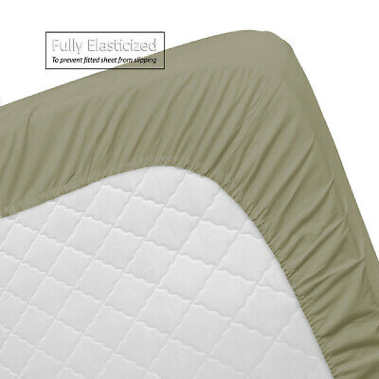 Set of 4 Piece Hotel Luxury Bed Sheet Set and 2 Hypoallergenic Bamboo Pillows