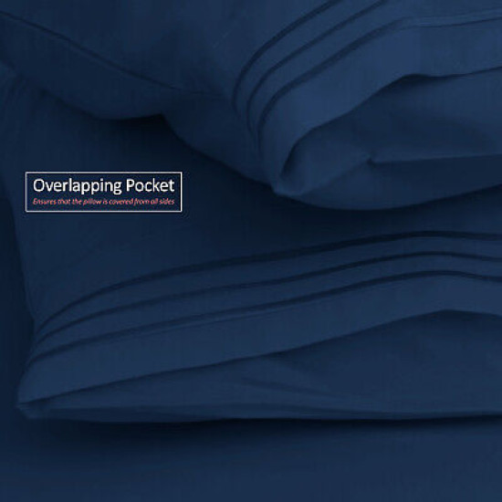 Set of 4 Piece Hotel Luxury Bed Sheet Set and 2 Hypoallergenic Bamboo Pillows
