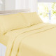 Set of 4 Piece Hotel Luxury Bed Sheet Set and 2 Hypoallergenic Bamboo Pillows