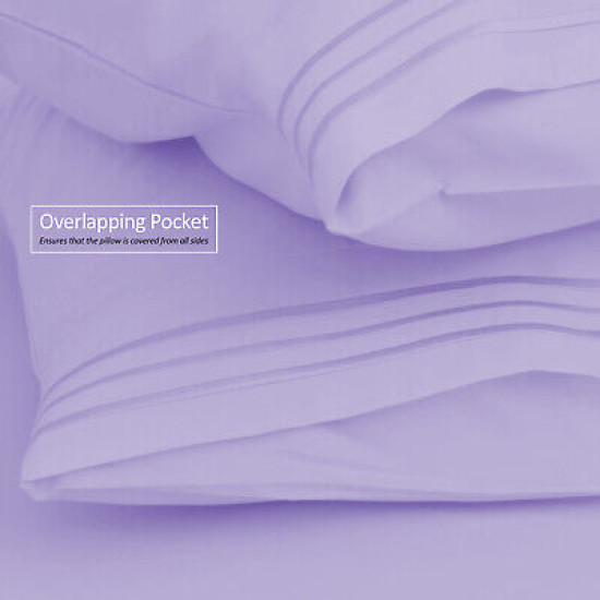 Set of 4 Piece Hotel Luxury Bed Sheet Set and 2 Hypoallergenic Bamboo Pillows