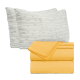 Set of 4 Piece Hotel Luxury Bed Sheet Set and 2 Hypoallergenic Bamboo Pillows