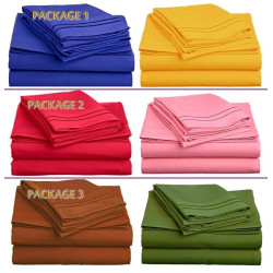 MOTHERS DAY GIFT: 2 SETS OF 1500 SERIES 4 PIECE DEEP POCKET BED SHEET SETS