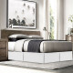 Hotel Luxury Pleated Tailored Bed Skirt - 14” Drop Dust Ruffle, Cal King - White