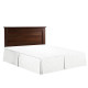 Hotel Luxury Pleated Tailored Bed Skirt - 14” Drop Dust Ruffle, Cal King - White