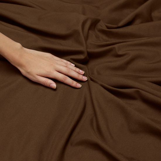 Duvet Cover Set Soft Brushed Comforter Cover W/Pillow Sham, Chocolate - King