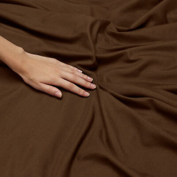 Duvet Cover Set Soft Brushed Comforter Cover W/Pillow Sham, Chocolate - King