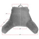 Super Soft Reading Pillow, TV & Bed Rest Pillow, Arms Support With Pockets -Gray