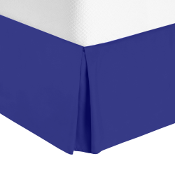Luxury Pleated Tailored Bed Skirt - 14” Drop Dust Ruffle, Twin XL - Royal Blue