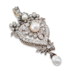 Cultured Pearl Brooch 925 Sterling Silver Handmade Vintage Jewelery For Women