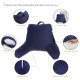 Soft Reading Pillow, TV & Bed Rest Pillow, Arms Support With Pockets - Navy Blue