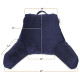 Soft Reading Pillow, TV & Bed Rest Pillow, Arms Support With Pockets - Navy Blue