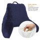 Soft Reading Pillow, TV & Bed Rest Pillow, Arms Support With Pockets - Navy Blue