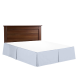 Luxury Pleated Tailored Bed Skirt - 14” Drop Dust Ruffle, Twin XL - Iced Blue