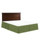 Solid Luxury Pleated Tailored Bed Skirt - 14” Drop Dust Ruffle, Full-Calla Green