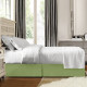 Solid Luxury Pleated Tailored Bed Skirt - 14” Drop Dust Ruffle, Full-Calla Green