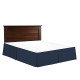 Luxury Pleated Tailored Bed Skirt - 14” Drop Dust Ruffle, Cal King - Navy Blue