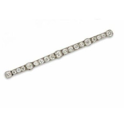 925 Sterling Silver Tie Pin For Men's Auction CZ Handmade Evening Party Jewelry