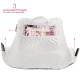 Super Foam Reading Pillow, TV & Bed Rest Pillow, Arms Support With Pockets White