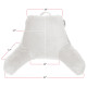 Super Foam Reading Pillow, TV & Bed Rest Pillow, Arms Support With Pockets White