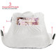 Super Foam Reading Pillow, TV & Bed Rest Pillow, Arms Support With Pockets White