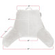 Super Foam Reading Pillow, TV & Bed Rest Pillow, Arms Support With Pockets White