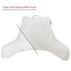 Super Foam Reading Pillow, TV & Bed Rest Pillow, Arms Support With Pockets White