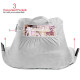 Super Soft Reading Pillow, TV & Bed Rest Pillow, Arms Support W/ Pockets -Silver