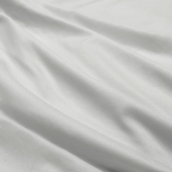 Duvet Cover Set Soft Brushed Comforter Cover W/Pillow Sham, Silver - King