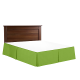 Luxury Pleated Tailored Bed Skirt - 14” Drop Dust Ruffle, Cal King -Garden Green