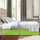 Luxury Pleated Tailored Bed Skirt - 14” Drop Dust Ruffle, Cal King -Garden Green