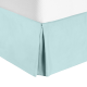 Premium Luxury Pleated Tailored Bed Skirt - 14” Drop Dust Ruffle, Twin XL - Aqua