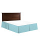 Premium Luxury Pleated Tailored Bed Skirt - 14” Drop Dust Ruffle, Twin XL - Aqua