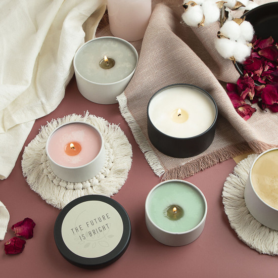 Candle Tins for Candle Making Metal Jars Storage Containers Lids and Stickers