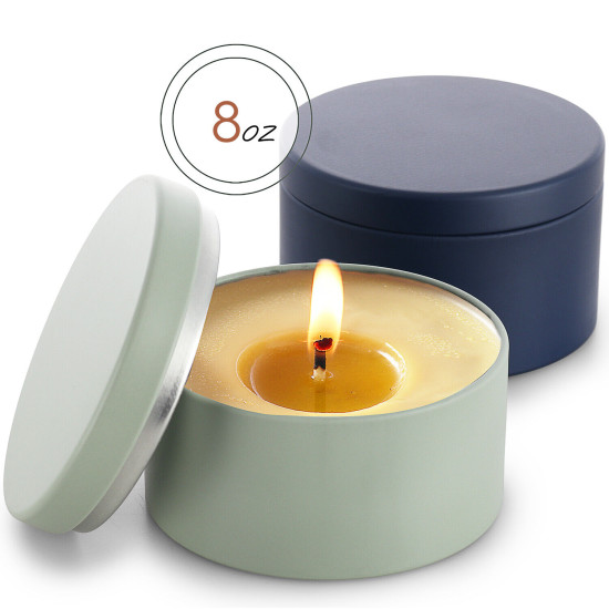 Candle Tins for Candle Making Metal Jars Storage Containers Lids and Stickers