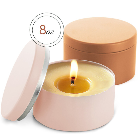 Candle Tins for Candle Making Metal Jars Storage Containers Lids and Stickers