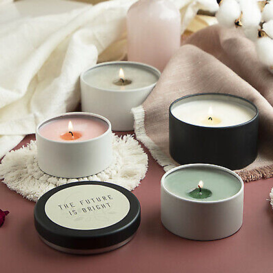 Candle Tins for Candle Making Metal Jars Storage Containers Lids and Stickers