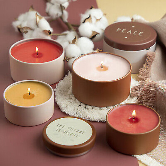 Candle Tins for Candle Making Metal Jars Storage Containers Lids and Stickers
