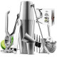 16 Pc Bartender Kit, Complete Cocktail Shaker Bar Tool Set - Recipe book & more