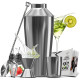 8 PC Bartender Kit, Complete Cocktail Shaker Bar Tools Set - Recipe Book & More