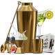 8 PC Bartender Kit, Complete Cocktail Shaker Bar Tools Set - Recipe Book & More