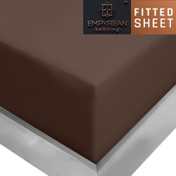21” Extra Deep Pocket Ultra Soft Fitted Sheet Elastic All Around, Twin-Chocolate